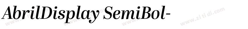 AbrilDisplay SemiBol字体转换
